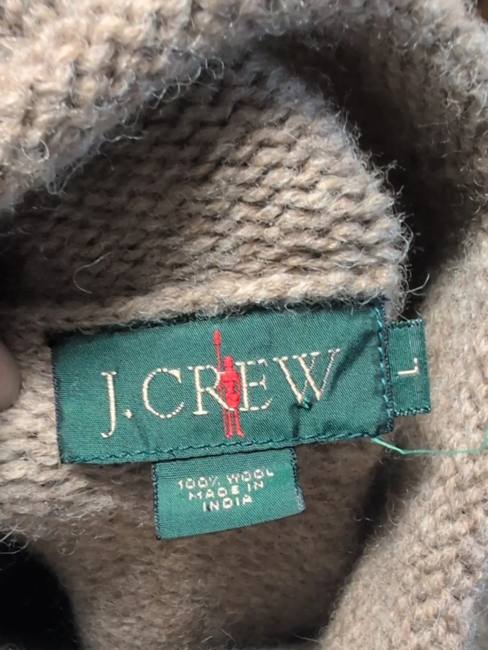 J.Crew Oarsman Roll Neck 100% Wool Sweater Men's Large Vintage